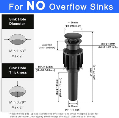 Desagüe fregadero baño abs negro mate antiobstrucción