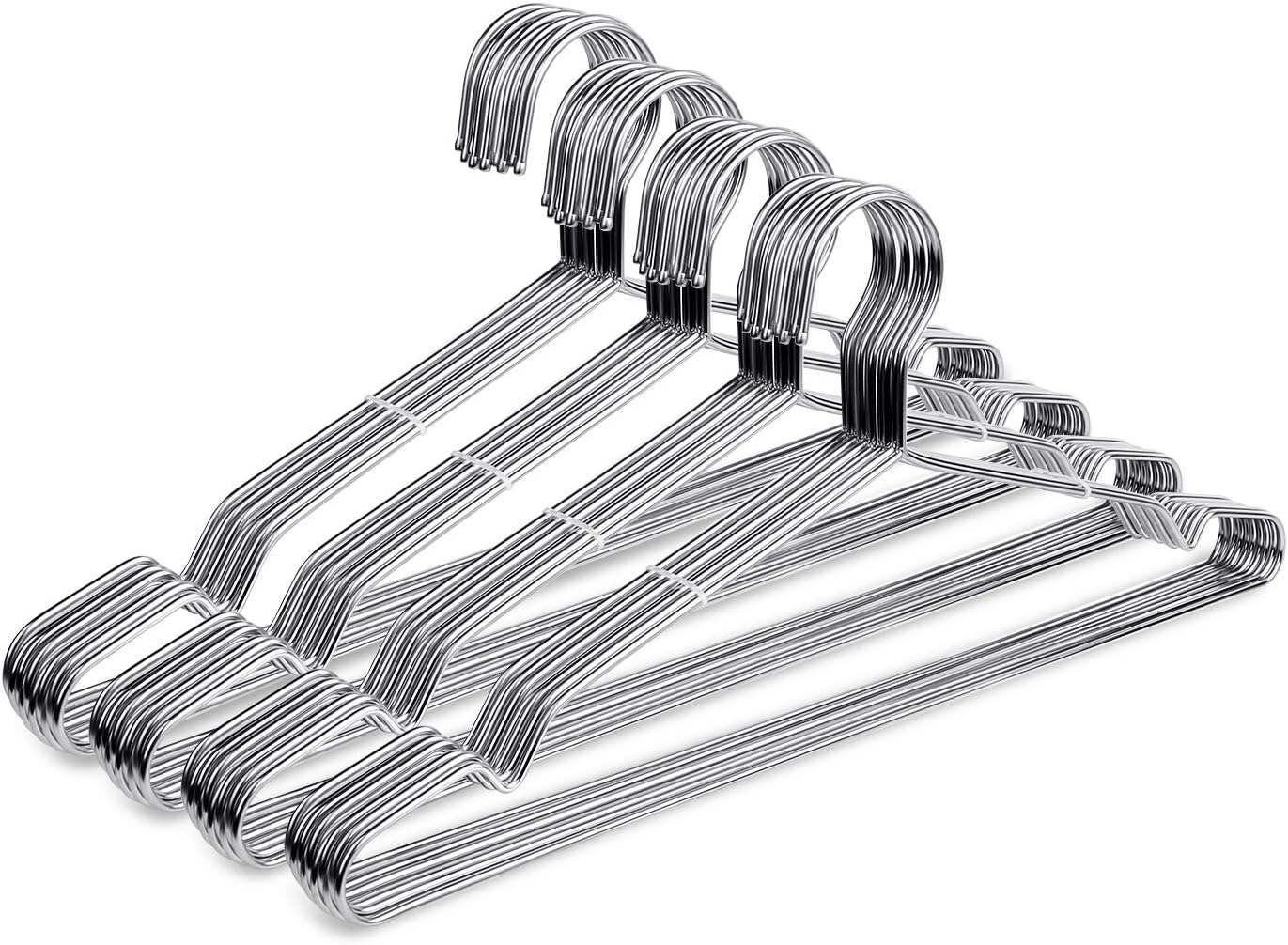Perchas acero inox 40 pzas ultrafinas 16.5"