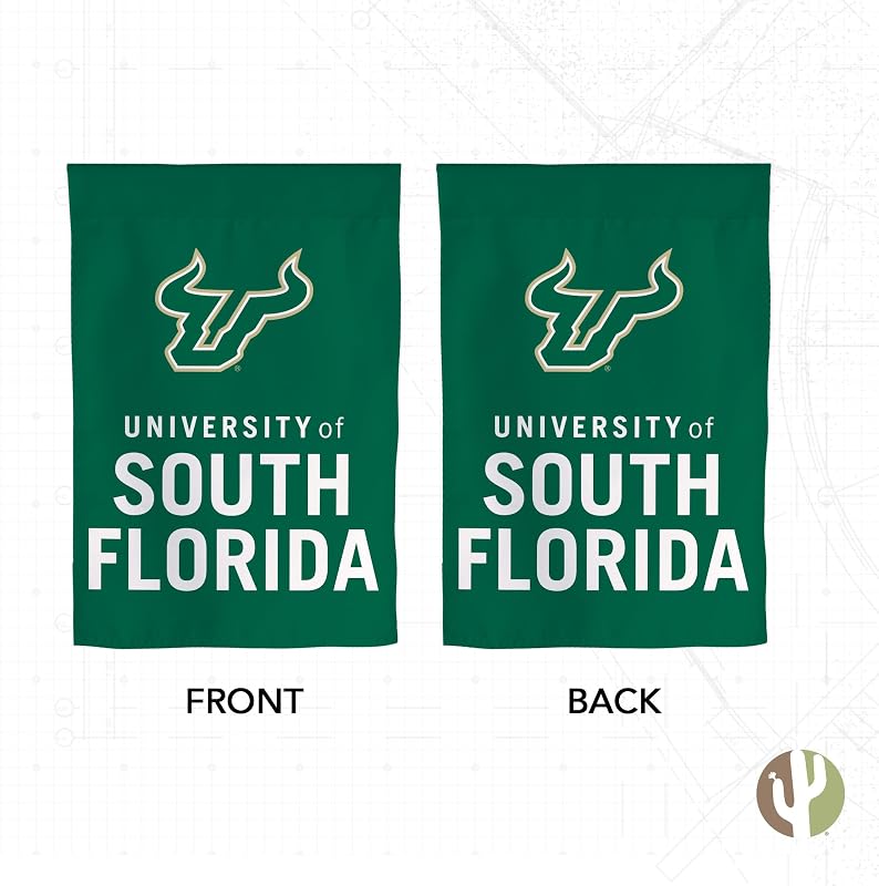 Bandera jardín USF Bulls 19x12pulg diseño E