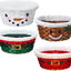 4 Pzas Cesta Bambú Navideña para Regalos Snacks