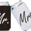 Set enfriadores latas regalo boda señor señora negro blanco