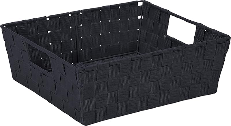 Cesta acero aleado 15x13x5pulg asas negro