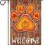Bandera jardín pata perro 12x18pulg doble cara otoño