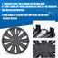 Tapacubos R15 a presión set 4 lacado negro