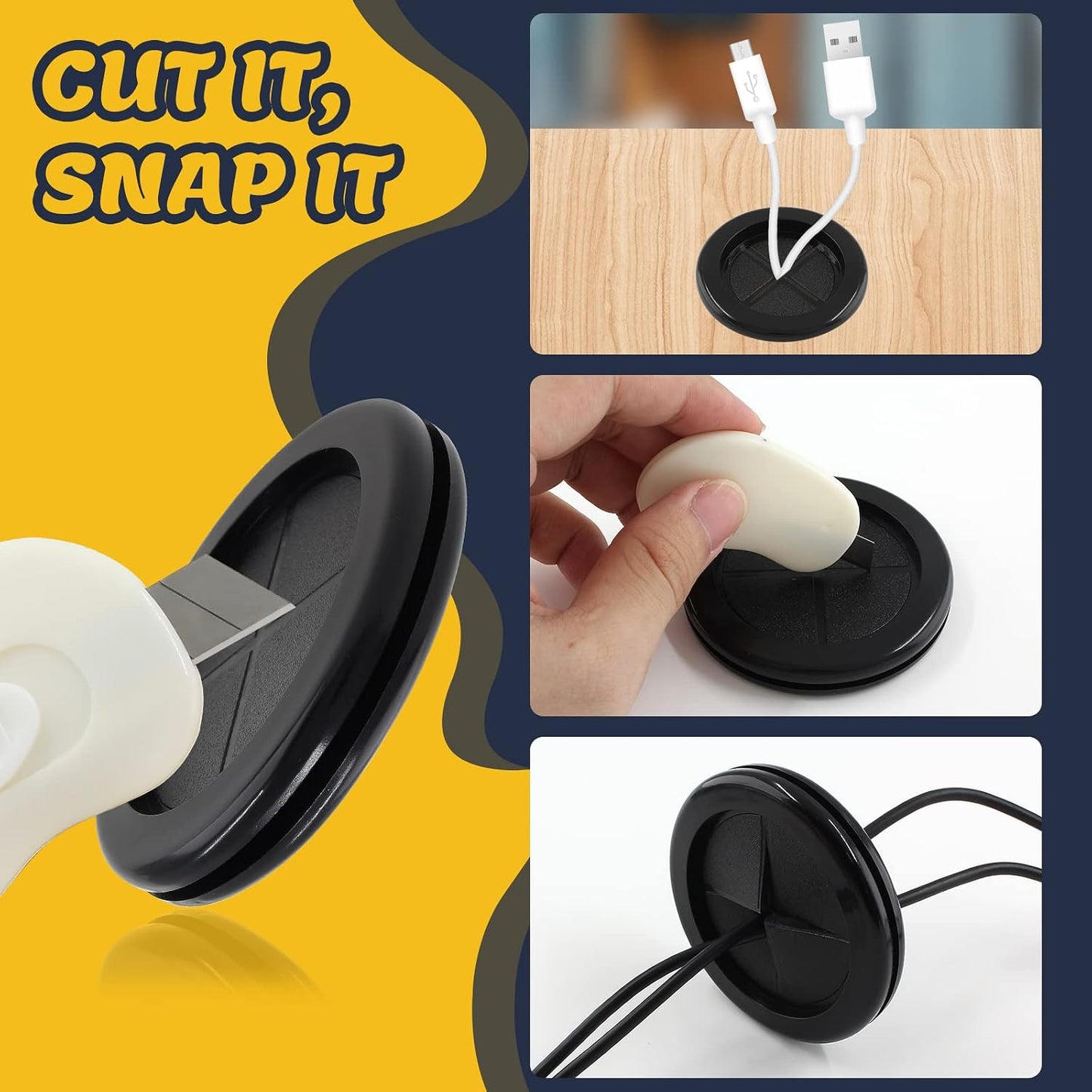6 Pzas Arandelas Goma Agujero 2" Tapones Cortafuegos Negro