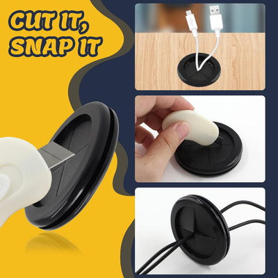 6 Pzas Arandelas Goma Agujero 2" Tapones Cortafuegos Negro