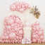 Globos rosa perla doble relleno 5/10/12/18pulg 115pzas kit boda