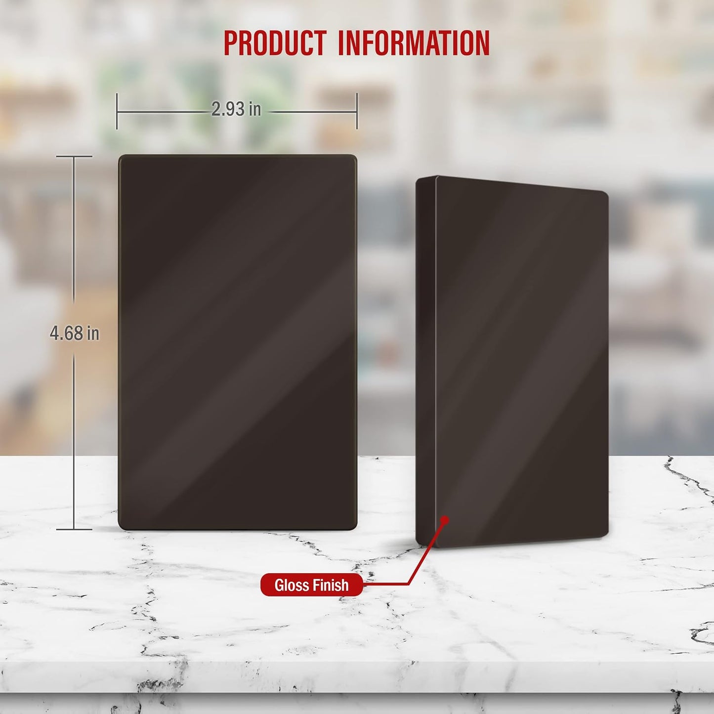 Tapa ciega pared segura niños 4.68x2.93pulg termoplástico UL