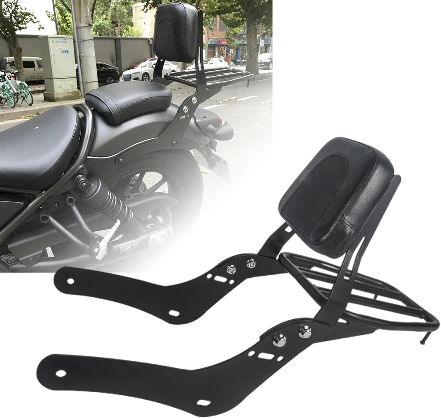 Soporte asiento trasero motocicleta Honda Rebel