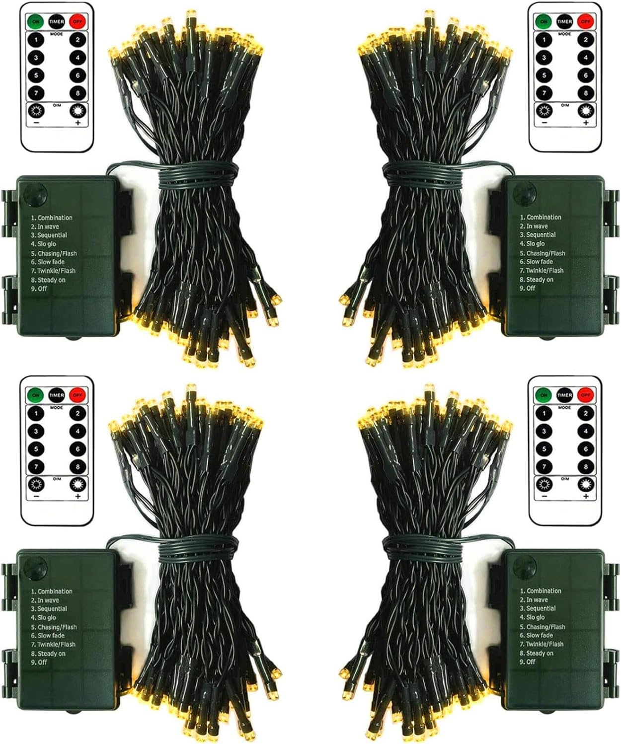 Guirnalda luces LED 50pzas 16.5ft control remoto 8 modos