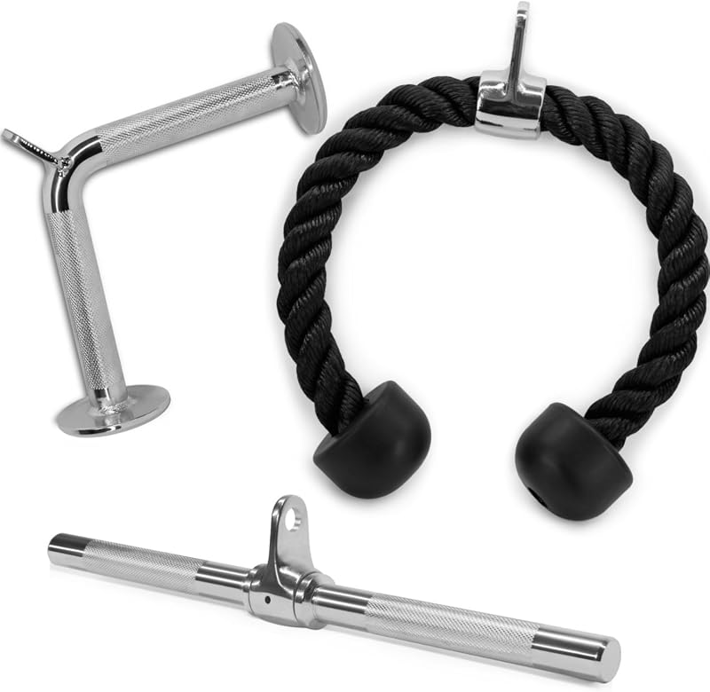 Set accesorios máquina cable tríceps LAT para gimnasio