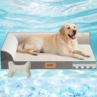 Cama perro espuma viscoelástica gel ortopédica impermeable