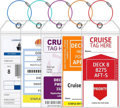 Etiquetas equipaje crucero transparentes impermeables NCL