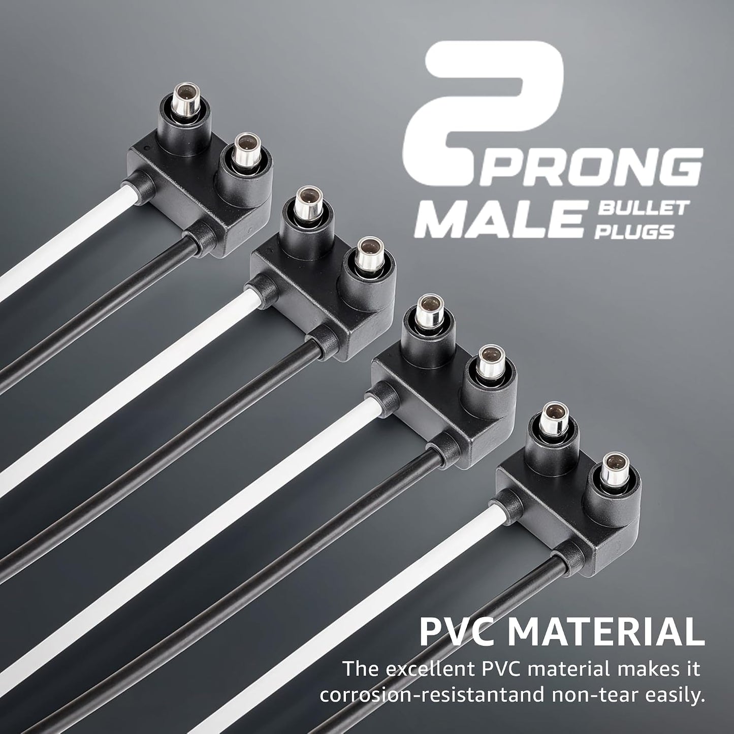 4 Pzas Enchufe Cable 2 Clavijas para Remolque 6.5pulg