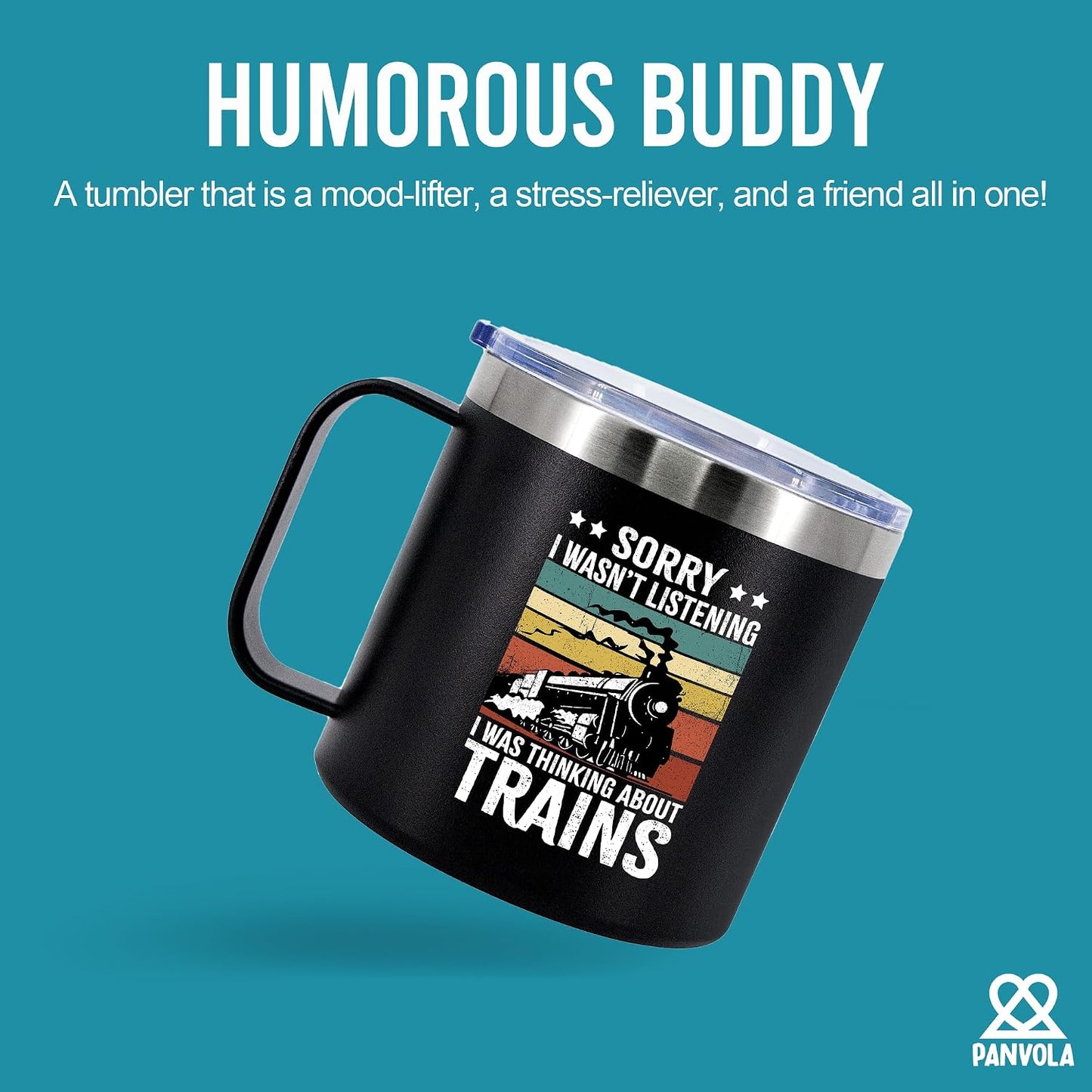 Taza café aislada asa tapa viaje 14oz color negro