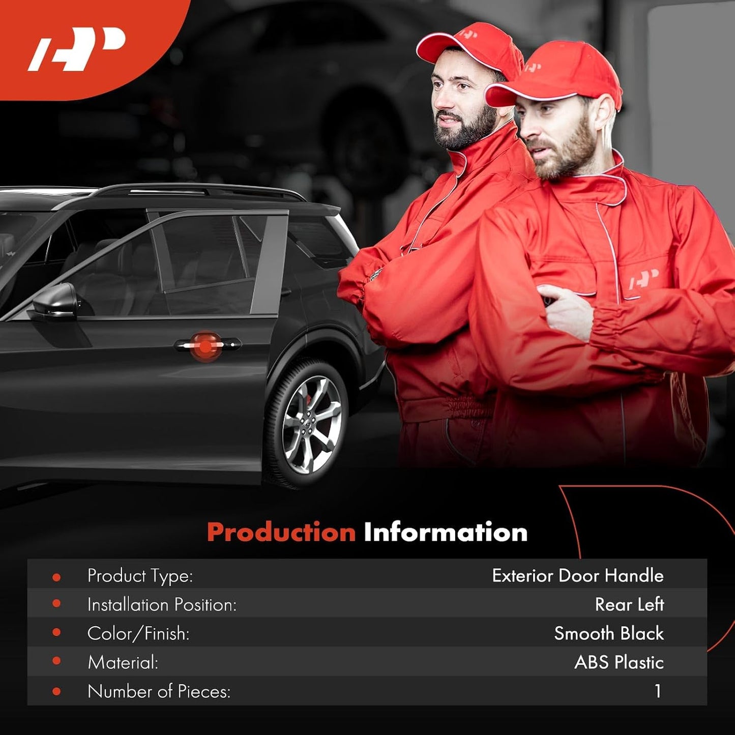 Manija puerta trasera izq conductor comp Honda CR-V negro