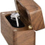 Caja madera nogal para anillo compromiso y joyas