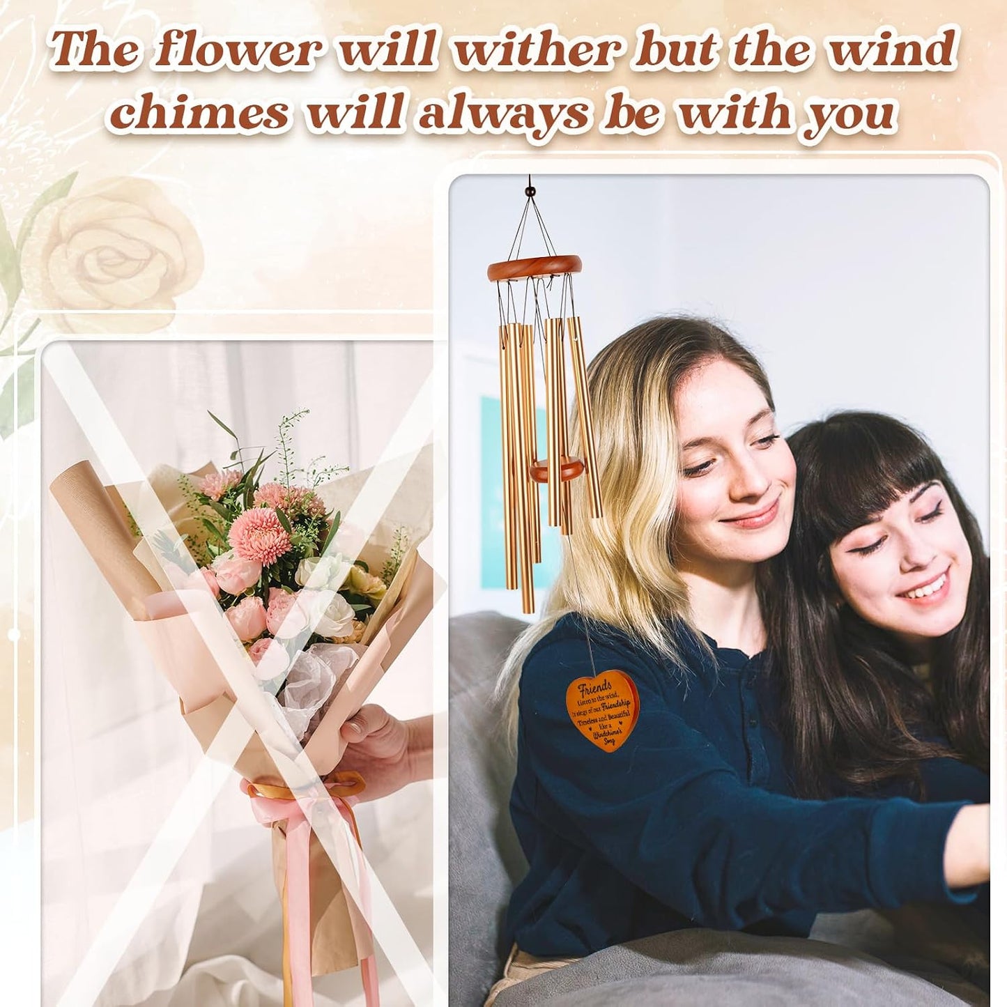 Regalos cumpleaños amigas campanillas viento decoración