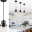 Lámpara colgante cocina pantalla vidrio E26 ajustable