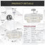 Candelabro Cristal Cromado 24" 8 Luces Sala Estar