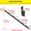 Elevador escalera acero 6 escalones 49pulg soporte conector