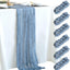 Camino mesa estopilla azul polvoriento decoración otoñal 10ft