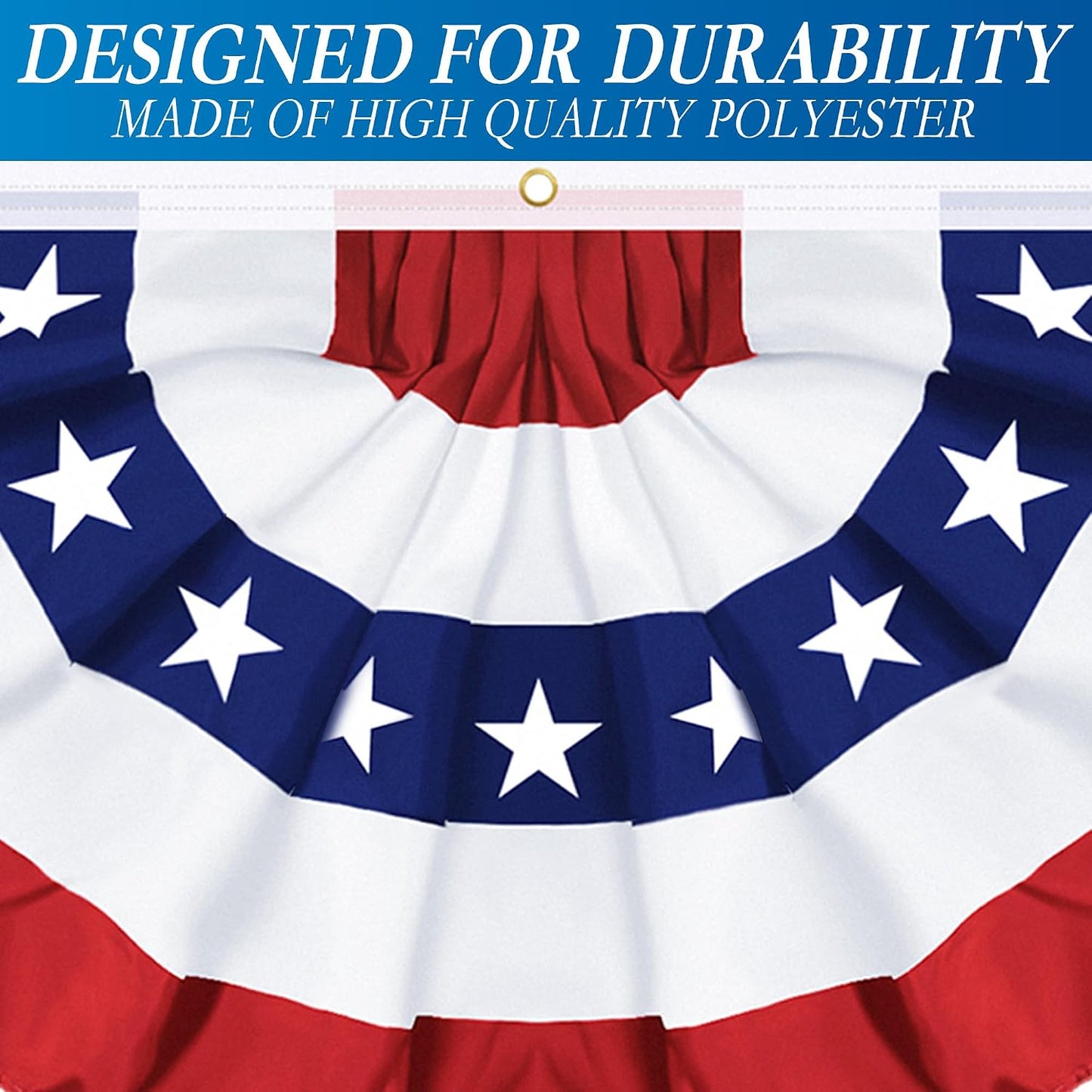 6 Banderas Americanas Plisadas 3x6ft Decoración 4 de Julio