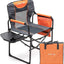 Silla camping plegable extragrande con mesa y bolsillo