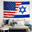 Bandera Israel-Estados Unidos 3x5ft poliéster doble costura