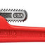 Llave tubería 12" resistente hilos autolimpiantes color rojo