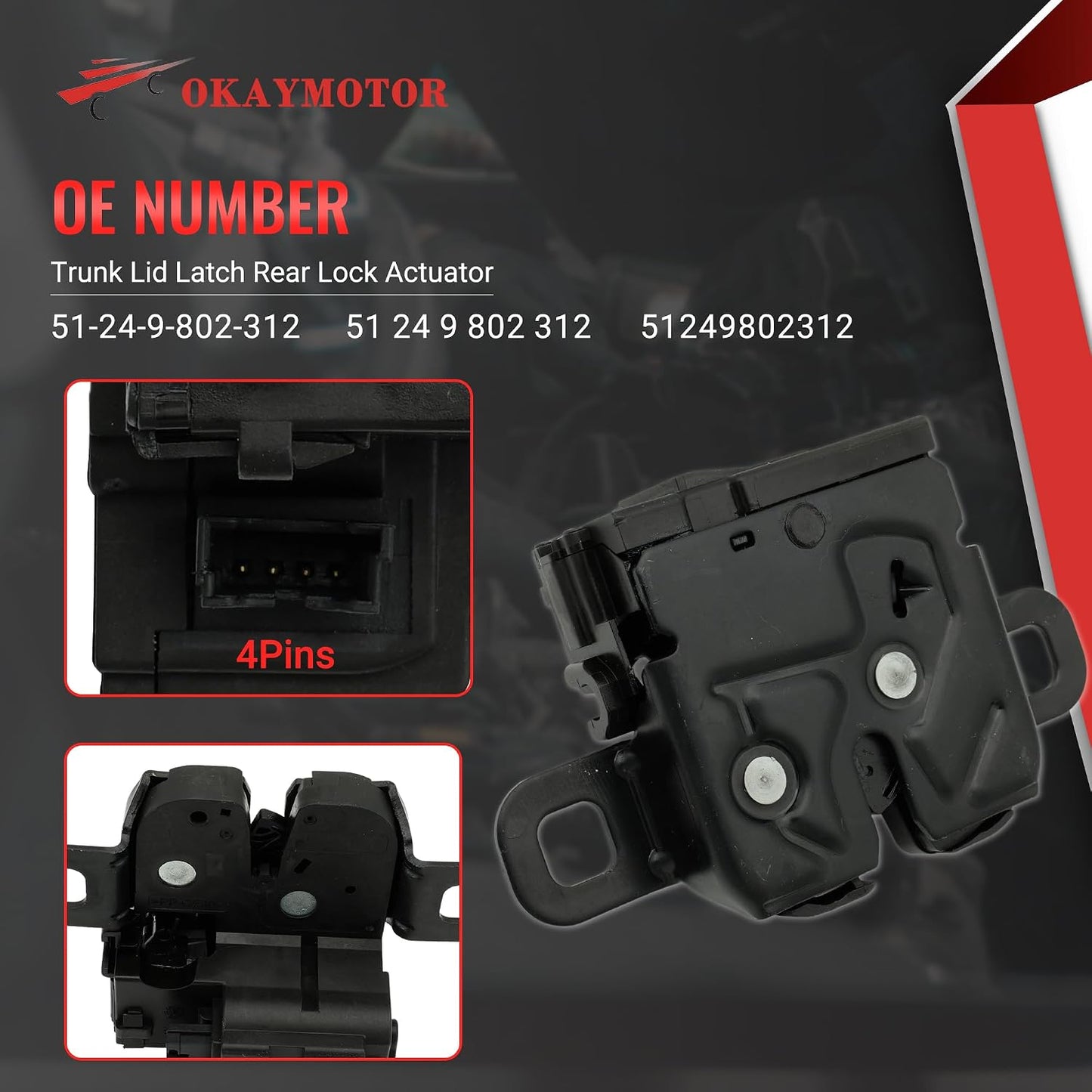 Actuador bloqueo maletero BMW i8 2014-2020 MINI Cooper S