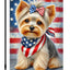 Bandera jardín Yorkshire Terrier 12x18pulg doble cara 4 de Julio