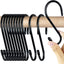 18 Ganchos en S de 4.5" Antiderrap para Closet