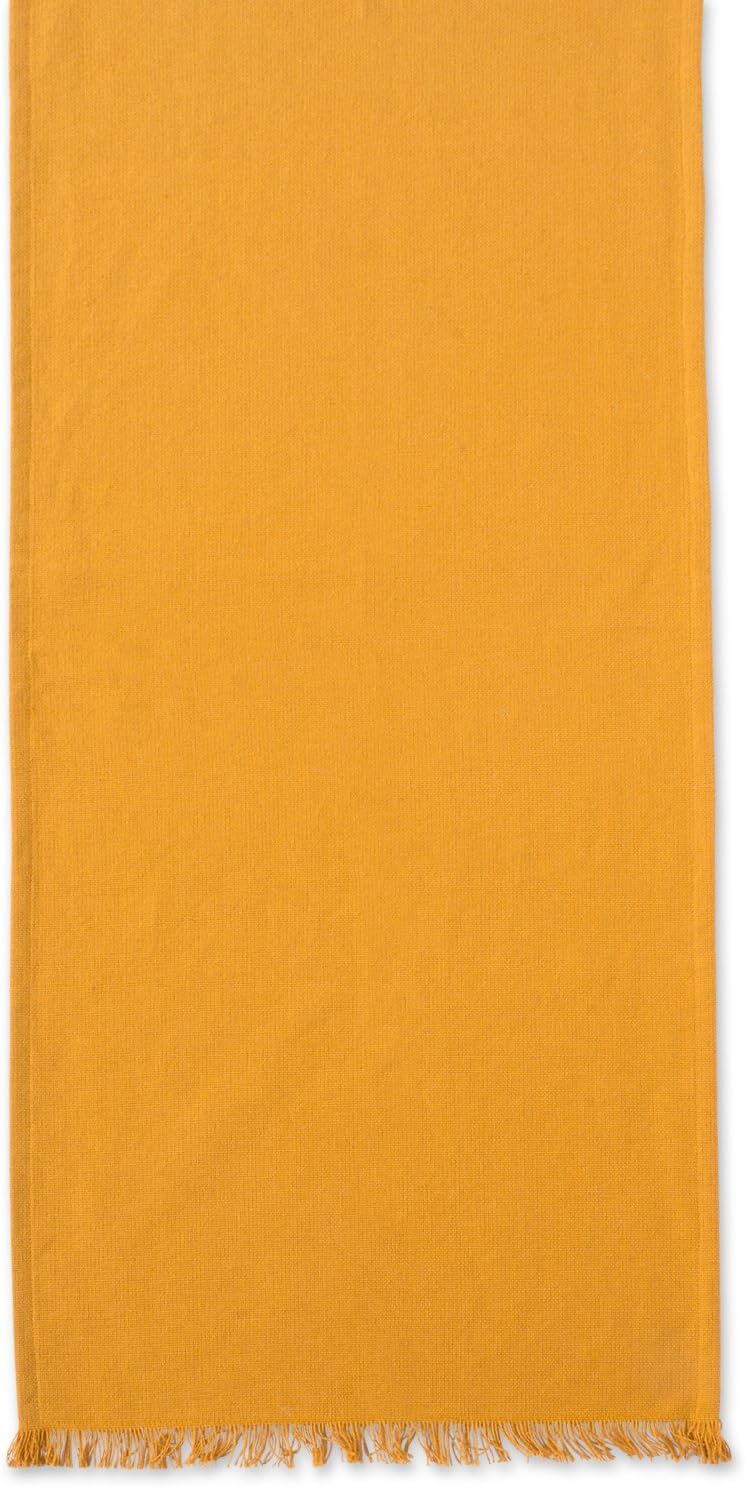 Mantel mesa sólido flecos 14x72pulg color pumpkin spice