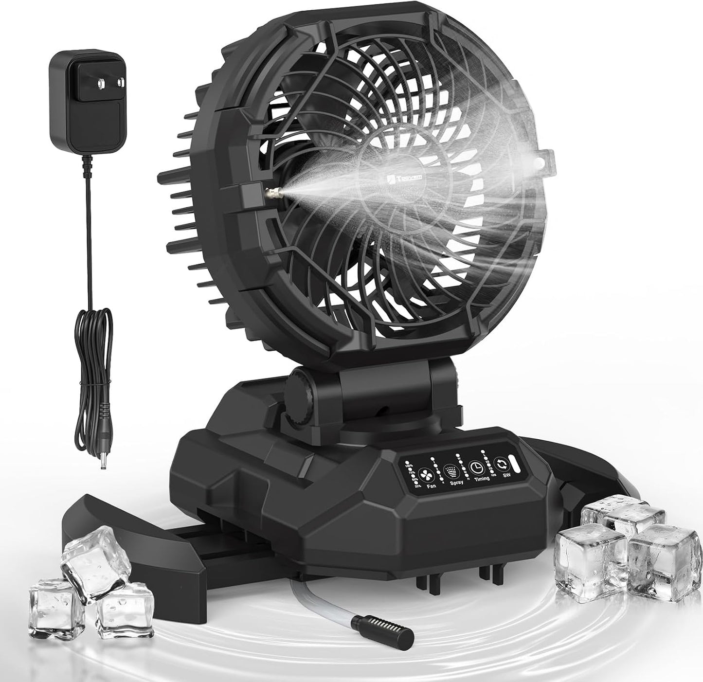 Ventilador nebulizador portátil 8pulg batería 30000mah