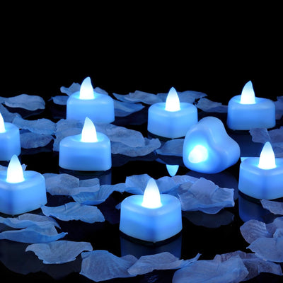 1000 Pétalos Rosa Azul Claro con Luces LED Boda