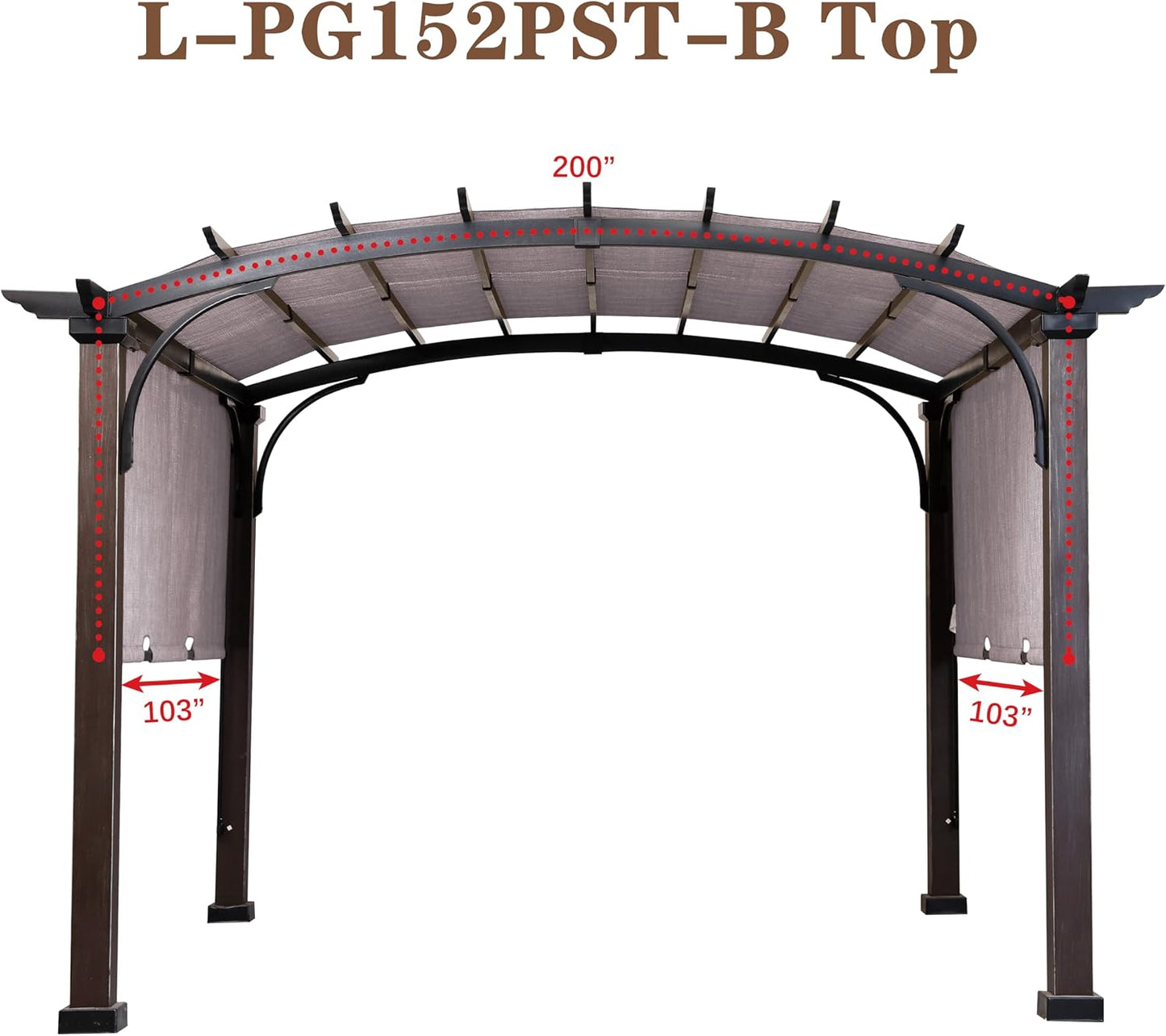 Toldo repuesto para pérgola Lowe's Allen 10x10 pies marrón