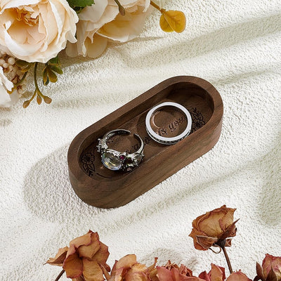 Soporte anillos madera para mesita noche regalo