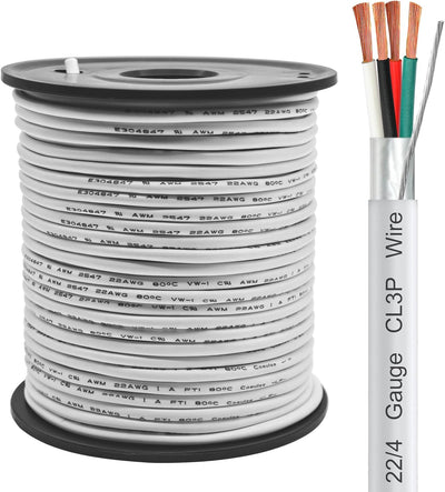 Cable blindado Cl3P cobre puro 50ft para alarma