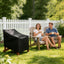 Fundas sillas patio impermeables tela Oxford 600D negro