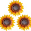 3 Pzas Decoración Pared Girasol Metal 9" para Cocina Baño