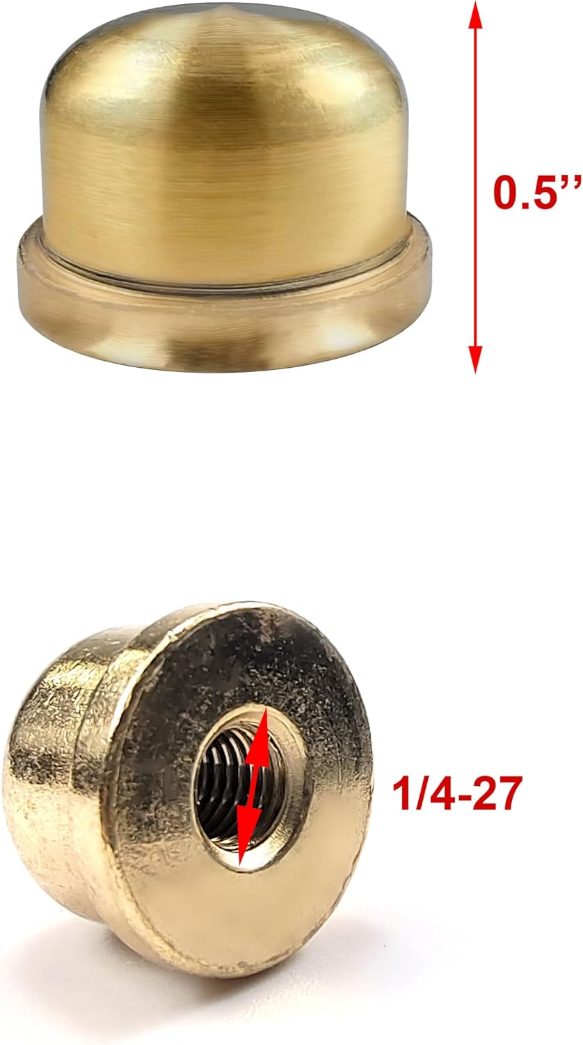 5 Tapas Metal Sólido Lámpara Arpa 1/2" Dorado