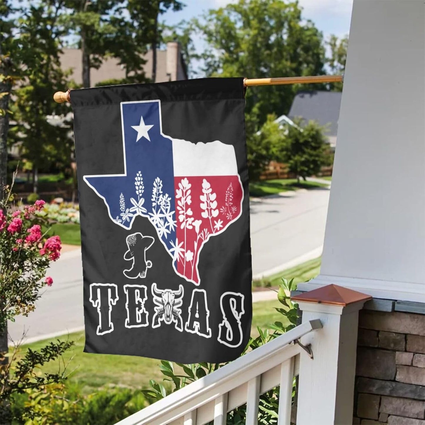 Bandera Texas 12x18pulg doble cara jardín decoración