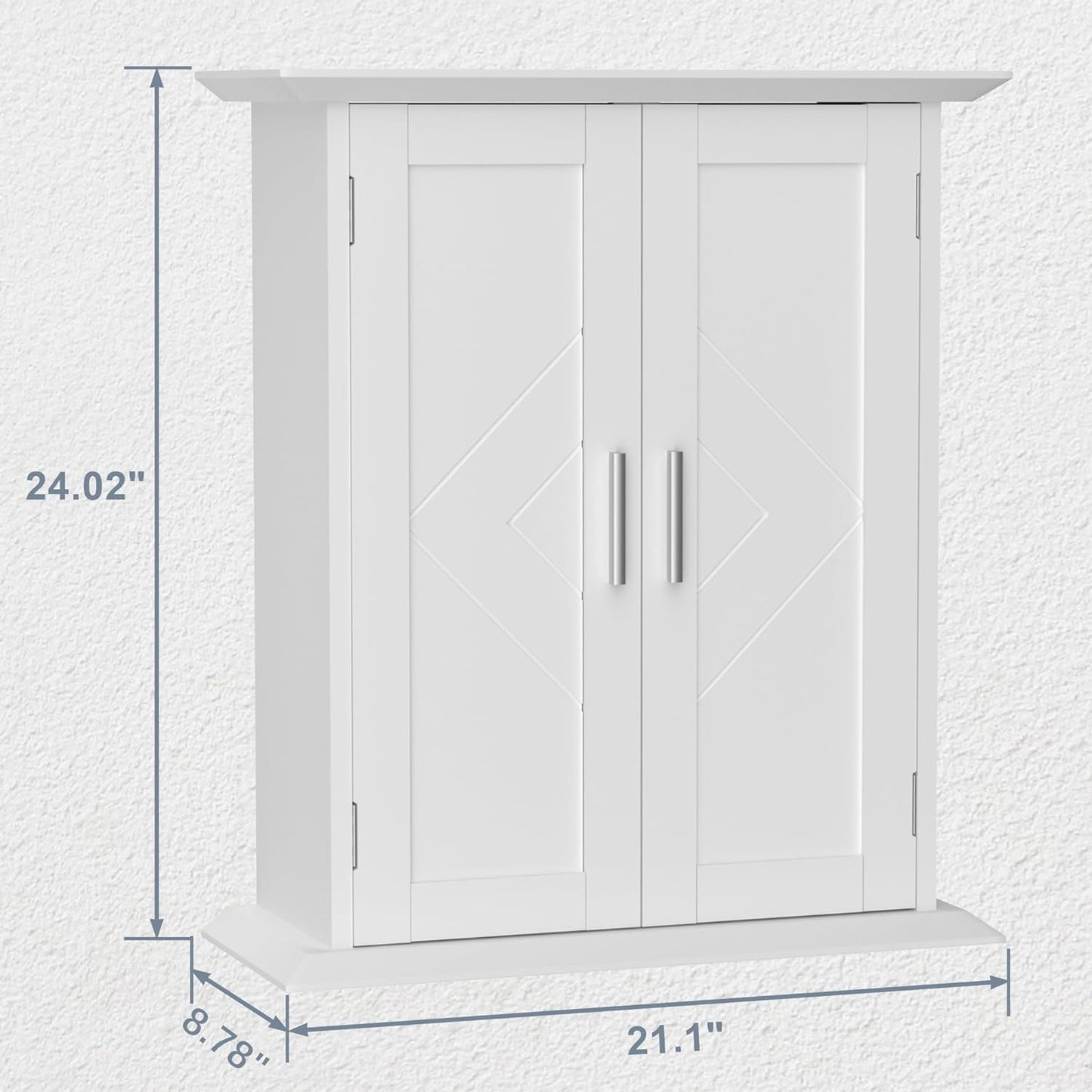 Botiquín baño estante ajustable 2 puertas blanco
