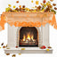 Bufanda chimenea naranja encaje decoración hogar fiesta