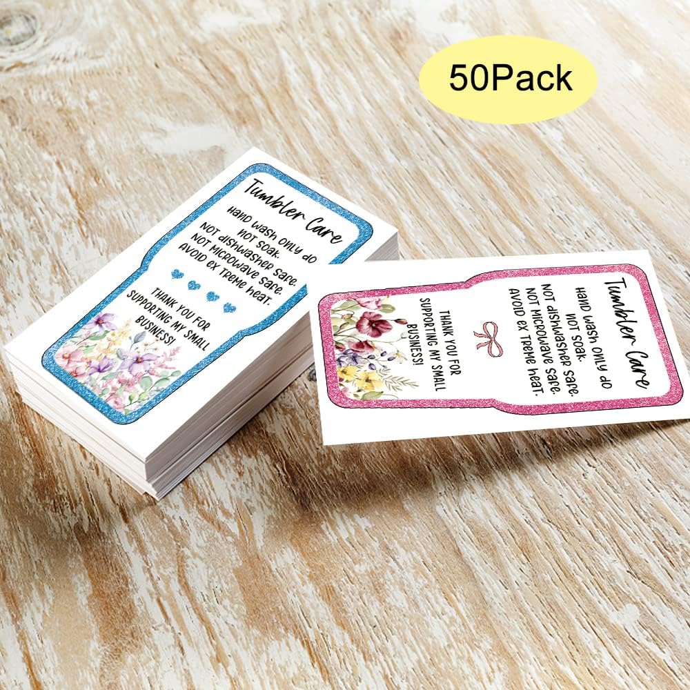 Instrucciones cuidado vaso taza embalaje 3.5x2pulg