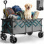 Carrito plegable extra largo 48pulg gris para campamento y compras