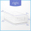 Contenedor plástico transparente con asas 10x6" apilable