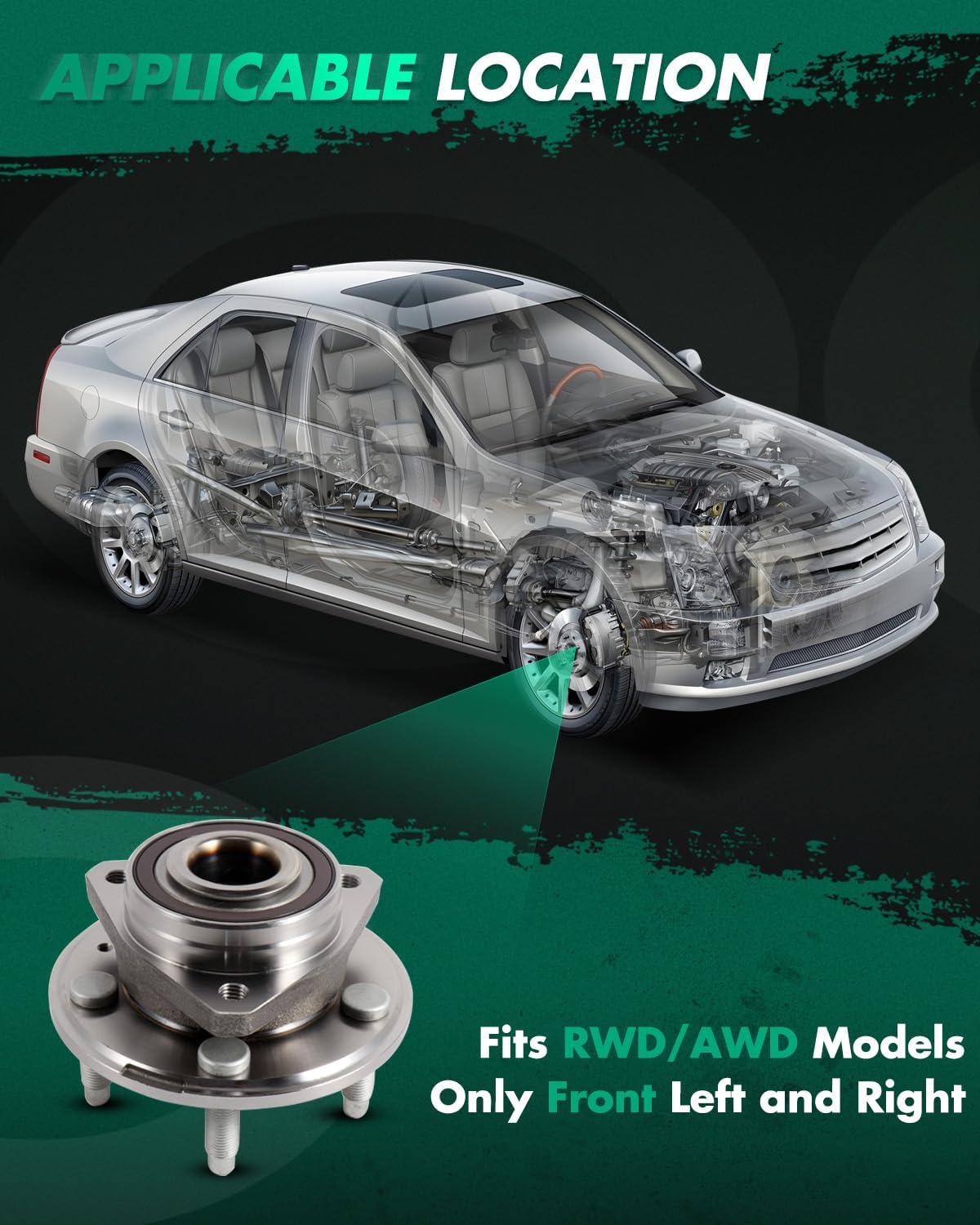 Kit rodamiento cubo rueda delantera Chevy 2010-19