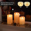 3 Velas LED Sin Llama Marfil Parpadeantes con Control Remoto